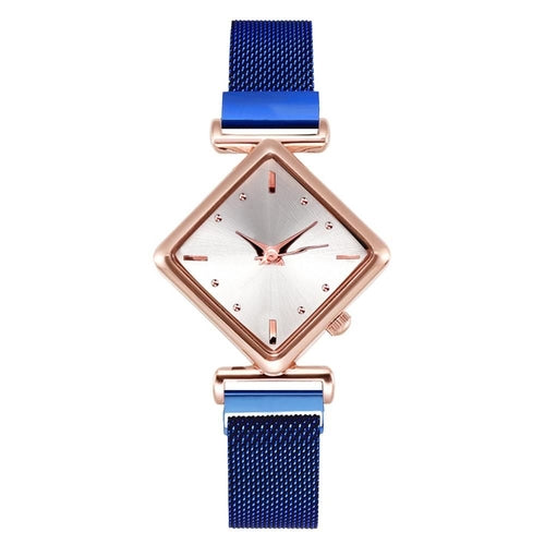 Women Square Watch Luxury Ladies Quartz Magnet Buckle Gradient Color