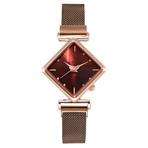 Women Square Watch Luxury Ladies Quartz Magnet Buckle Gradient Color